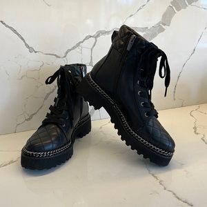 Vince Camuto Womens black moto boot size 38